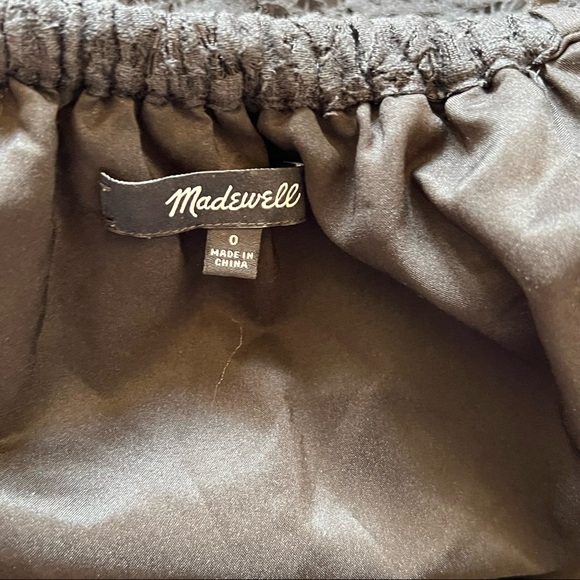 Madewell Floral Lace Off Shoulder Oversized Mini Dress Sz 0 - Picture 10 of 16